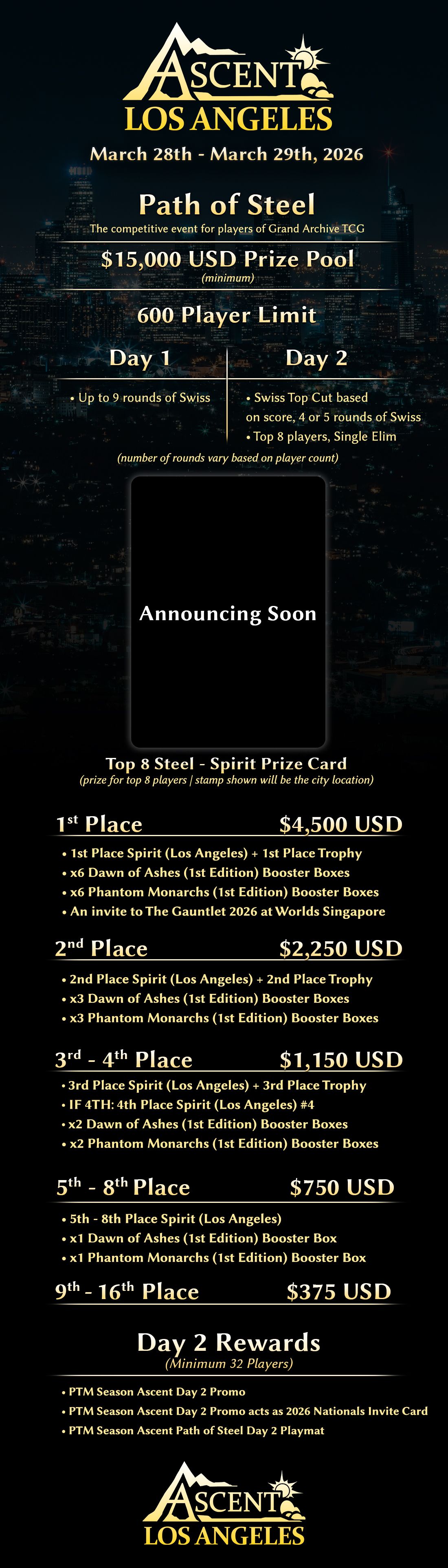 Ascent Los Angeles 2026, Grand Archive TCG