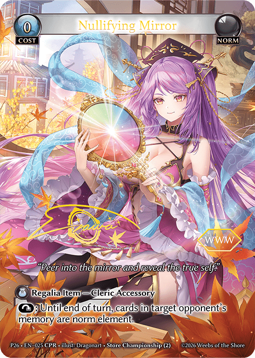 その他 grand archive Nullifying Mirror foil Radiant Origins Store Championship Application Notice, Grand