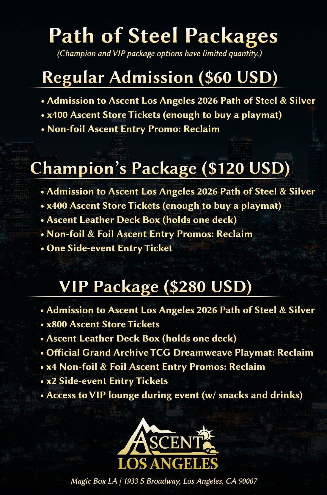 Ascent Los Angeles 2026, Grand Archive TCG